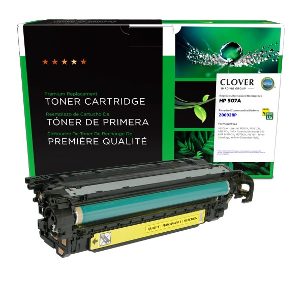 CIG Remanufactured Extended Yield Yellow Toner Cartridge for Color LJ M551, Enterprise 500 MFP M570, M575 (Alternative for HP CE402A, 507A) (10,500 Yield)