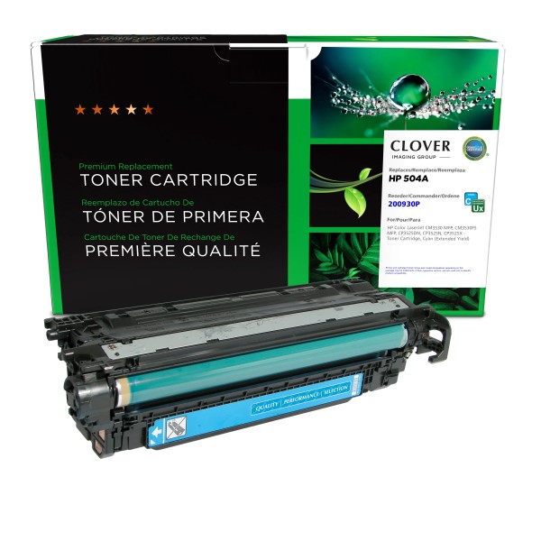 CIG Remanufactured Extended Yield Cyan Toner Cartridge for Color LJ CM3530 MFP, CM3530FS MFP, CP3525DN, CP3525N, CP3525X (Alternative for HP CE251A, 504A) (11,000 Yield)