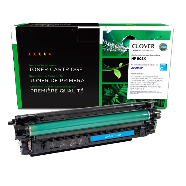 CIG Remanufactured Cyan High Yield Toner Cartridge for Color LJ Ent M553DN, M553N, M553X; Color LJ Ent MFP M577C, M577DN, M577F, M577Z (Alternative for HP CF361X, 508X) (9,500 Yield)