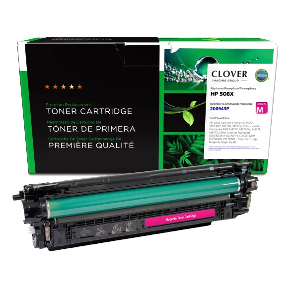 CIG Remanufactured Magenta High Yield Toner Cartridge for Color LJ Ent M553DN, M553N, M553X; Color LJ Ent MFP M577C, M577DN, M577F, M577Z (Alternative for HP CF363X, 508X) (9,500 Yield)