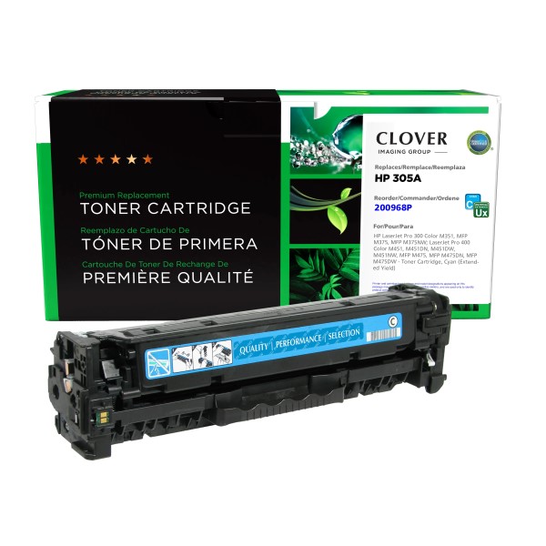 CIG Reman Cyan Extended Yield Toner Ctg for LJ Pro 300 Color M351, MFP M375, MFP M375NW; LJ Pro 400 Color M451, MFP M475 (Alternative for HP CE411A(J), 305A) (3,200 Yield)