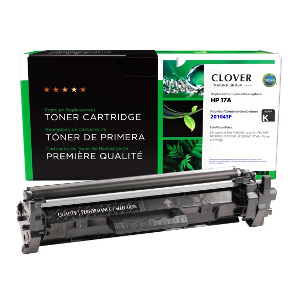 CIG Remanufactured Toner Cartridge for LaserJet Pro M102w, MFP M130fn, M130fw, M130nw (Alternative for HP CF217A, 17A) (1,600 Yield)