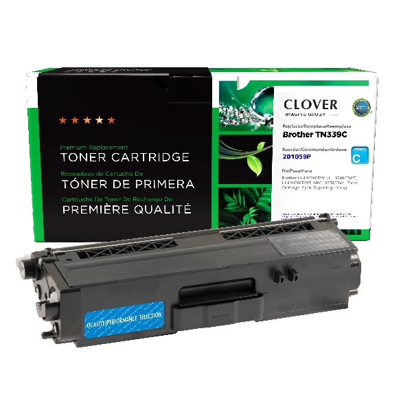 CIG Remanufactured Cyan Super High Yield Toner Cartridge for HL-L9200CDW, HL-L9200CDWT, HL-L9300CDWT, MFC-L9550CDW (Alternative for Brother TN339C) (6,000 Yield)