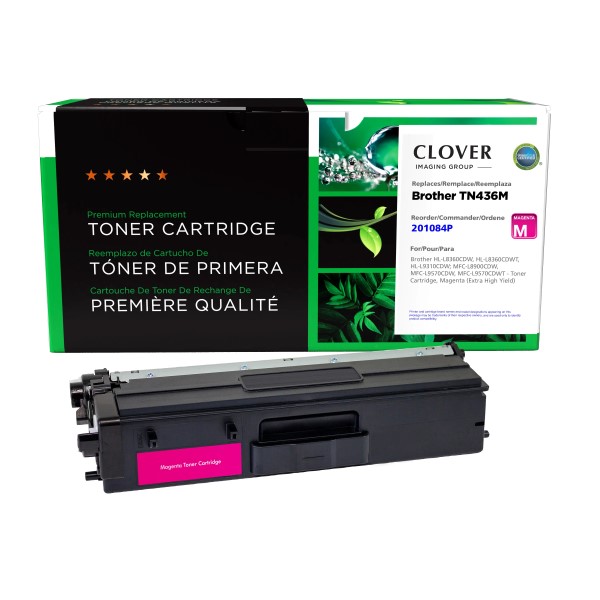 CIG Remanufactured Extra High Yield Magenta Toner Cartridge for HL-L8360CDW, HL-L8360CDWT, HL-L9310CDW; MFC-L8900CDW, MFC-L9570CDW, MFC-L9570CDWT (Alternative for Brother TN436M) (6,500 Yield)