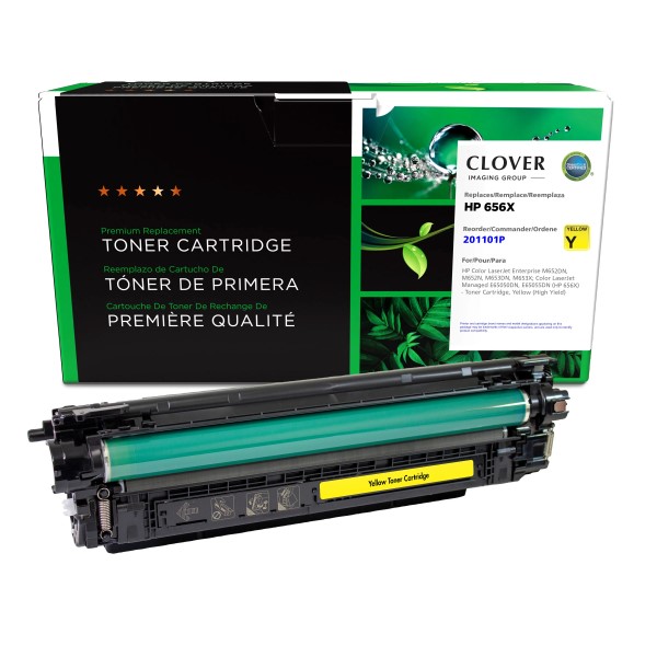 CIG Remanufactured Yellow High Yield Toner Cartridge for Color LJ Ent M652DN, M652N, M653DN, M653X; Color LJ Managed E65050DN, E65055DN (Alt for HP CF462X, 656X) (22,000 Yield)