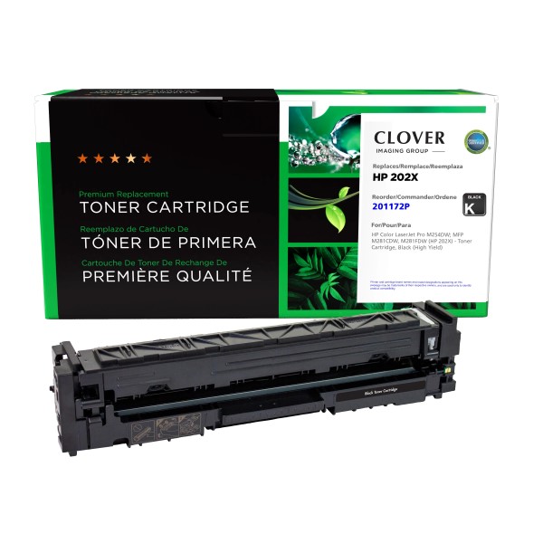 CIG Remanufactured Black High Yield Toner Cartridge for Color LaserJet Pro M254DW; MFP M281FDW (Alternative for HP CF500X, 202X) (3,200 Yield)