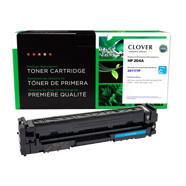 CIG Remanufactured Cyan Toner Cartridge for Color LaserJet Pro MFP M180NW (Alternative for HP CF511A, 204A) (900 Yield)