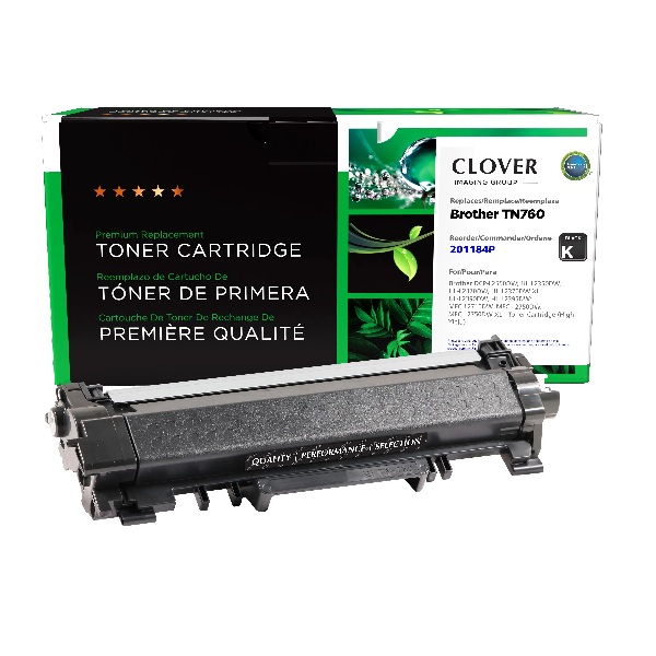 CIG Remanufact High Yield Toner Cartridge for DCP-L2550DW; HL-L2350DW, HL-L2370DW, HL-L2370DW XL, HL-L2390DW, HL-L2395DW; MFC-L2710DW, MFC-L2750DW, MFC-L2750DW XL (Alt for Brother TN760) (3,000 Yieid)