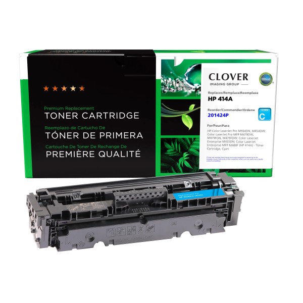 CIG Reman Cyan Toner Ctg for Clr LJ Pro M454DN, M454DW; Clr LJ Pro MFP M479DW, M479FDN, M479FDW; Clr LJ Ent M455DN; Color LJ Ent MFP M480F; Color LJ Mngd E45028DN (Alt for HP W2021A, 414A) (2,100 Yld)
