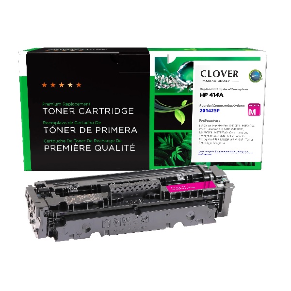 CIG Reman Magenta Toner Ctg for Clr LJ Pro M454DN, M454DW; Color LJ Pro MFP M479DW, M479FDN, M479FDW; Clr LJ Ent M455DN; Clr LJ Ent MFP M480F; Clr LJ Mngd E45028DN (Alt HP W2023A, 414A) (2,100 Yld)