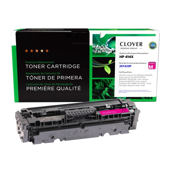 CIG Reman Magenta High Yld Toner Ctg for Clr LJ Pro M454DN, M454DW; Pro MFP M479DW, M479FDN, M479FDW; Ent M455DN; Ent MFP M480F; Clr LJ Mngd E45028DN; MFP E47528F (Alt for HP W2023X, 414X) (6,000 Yld)