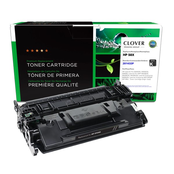CIG Reman High Yield Toner Cartridge for LJ Pro M404DN, M404DW, M404N; MFP M428DW, M428FDN, M428FDW; Ent M406DN; Ent MFP M430F, Mngd E40040D, MFP E42540F (Alt for HP CF258X, 58X) (10,000 Yield)