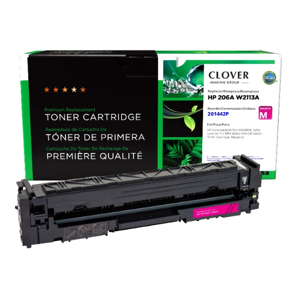 CIG Remanufactured Magenta Toner Cartridge for HP Color LaserJet Pro M255DW; Color LaserJet Pro MFP M283FDW (Alternative for HP W2113A, 206A) (1,250 Yield)