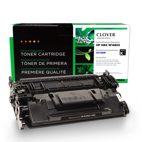 CIG Remanufactured High Yield Toner Cartridge for LJ Pro 4001DN, 4001DW, 4001N, LJ Pro MFP 4101FDN, 4101FDW (Alternative for HP W1480X, 148X) (9,500 Yld)