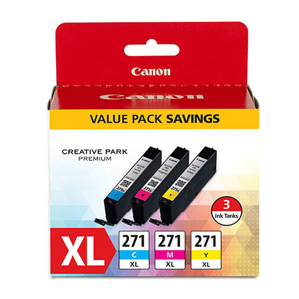 Canon (CLI-271XL) PIXMA MG5720 MG5721 MG5722 MG6820 MG6821 MG6822 MG7720 High Yield 3-Color (CMY) Ink Cartridge Value Pack (10.8ml)