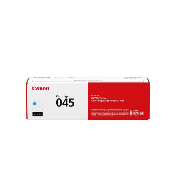Canon (CRG-045) Color imageCLASS LBP612Cdw, MF632Cdw, MF634Cdw (Cyan) Toner Cartridge (1,300 Yield)