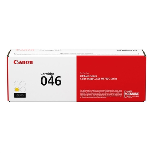 Canon (CRG-046) Color imageCLASS LBP654Cdw, MF731Cdw, MF733Cdw, MF735Cdw (Yellow) Toner Cartridge (2,300 Yield)