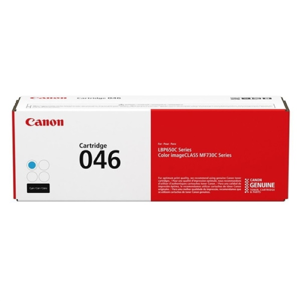 Canon (CRG-046) Color imageCLASS LBP654Cdw, MF731Cdw, MF733Cdw, MF735Cdw (Cyan) Toner Cartridge (2,300 Yield)
