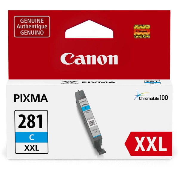 Canon (CLI-281) PIXMA TS8120, TS6120, TR7520, TR8520, TS9120 XXL Cyan Ink Tank (820 Yield)