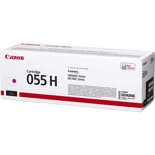 Canon (CRG-055 M H) Color imageCLASS MF741cdw, LBP664cdw, MF743cdw, MF745cdw High Yield Magenta Toner Cartridge (5,900 Yield)