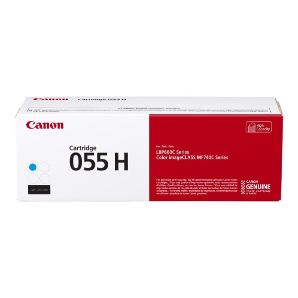 Canon (CRG-055 C H) Color imageCLASS MF741cdw, LBP664cdw, MF743cdw, MF745cdw High Yield Cyan Toner Cartridge (5,900 Yield)