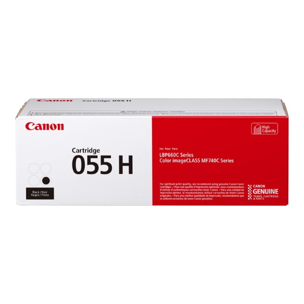 Canon (CRG-055 BK H) Color imageCLASS MF741cdw, MF743cdw, MF745cdw, LBP664cdw High Yield Black Toner Cartridge (7,600 Yield)