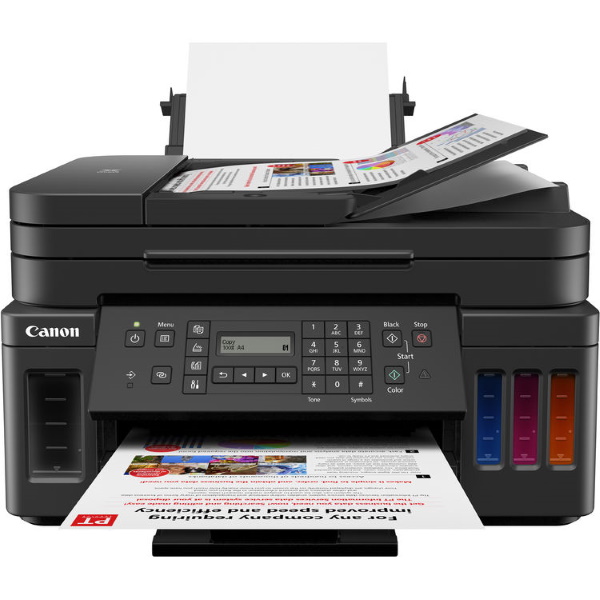 Canon PIXMA G7020 Wireless MegaTank All-In-One Inkjet Printer (13 ipm Black/6.8 ipm Color) (8.5" x 11") (4800 x 1200 dpi) (Duplex) (Duty 5000) (USB) (Ethernet) (Wireless) (p/c/s/f) (350 Input) (ES)
