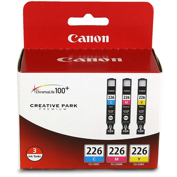 Canon (CLI-226) iP4820, iP4920, iX6520, MG5120, MG5220, MG5320, MG6120, MG6220, MG8120, MG8220, MX712, MX882, MX892 C/M/Y Ink Combo Pack (Includes OEM# 4547B001, 4548B001, 4549B001)