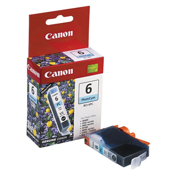 Canon (BCI-6PC) BJC 8200, i900D, i950, i960, i9100, i9900, iP6000D, iP8500, S800, S820, S820D, S830D, S900, S9000 Photo Cyan Ink Tank
