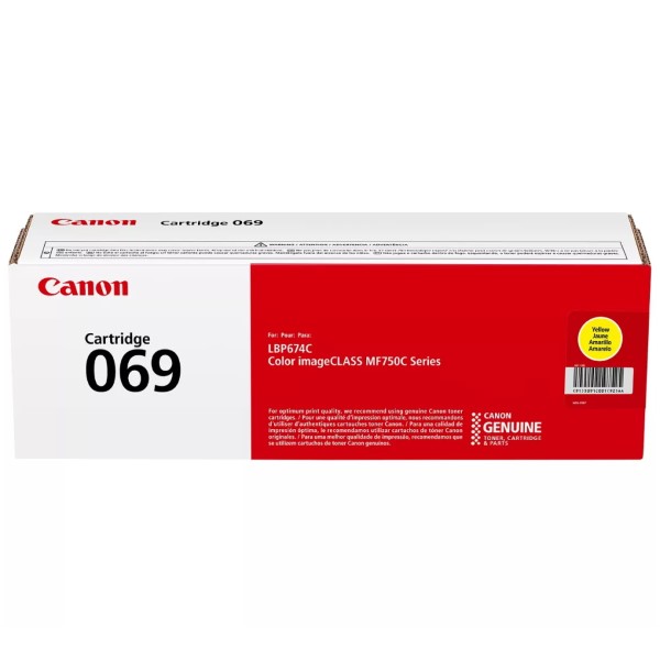 Canon (069) MF753Cdw, MF751Cdw, LBP674Cdw Yellow Cartridge (1,900 Yield)