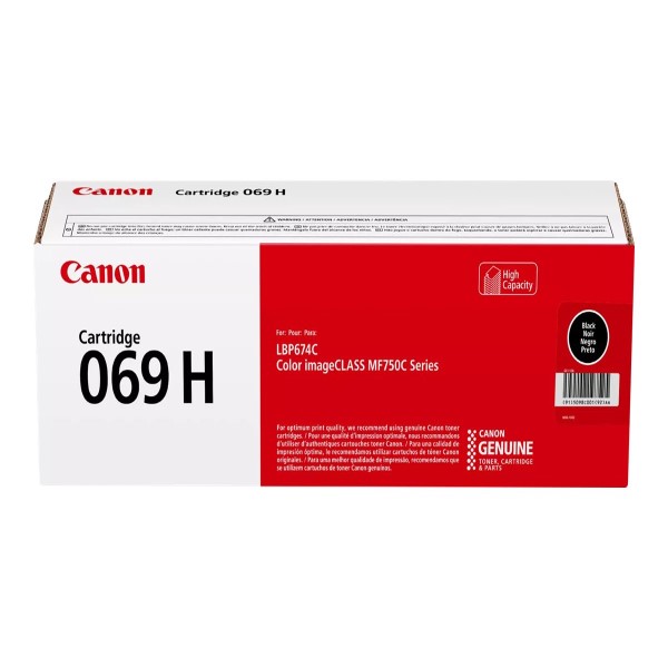 Canon (069 H) MF753Cdw, MF751Cdw, LBP674Cdw Black Cartridge (7,600 Yield)