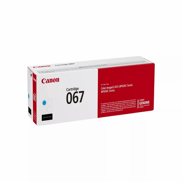 Canon (067) MF656Cdw, MF654Cdw, MF653Cdw, LBP633Cdw, LBP632Cdw Cyan Cartridge (1,250 Yield)