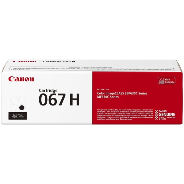 Canon (067 H) MF656Cdw, MF654Cdw, MF653Cdw  LBP633Cdw, LBP632Cdw Black Cartridge (3,130 Yield)