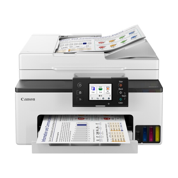 Canon MAXIFY GX2020 Wireless MegaTanks Small Office All-In-One Printer (600 x 1200 dpi) (15 ipm) (USB) (Wireless) (250-sheet bottom cassette capacity) (2.7" LCD Touchscreen)