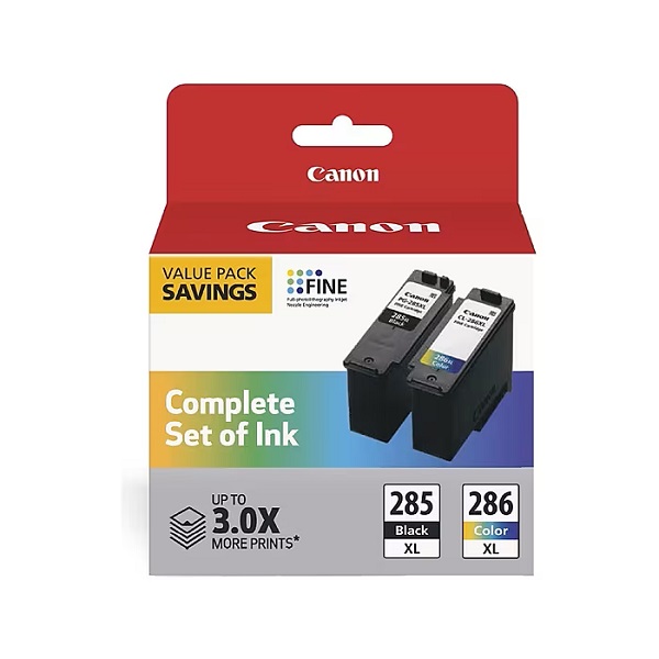 Canon (PG-285 XL, CL-286 XL) PIXMA TR7820, TS7720 High Yield Black/Tri-Color Value Pack (2 Pack)