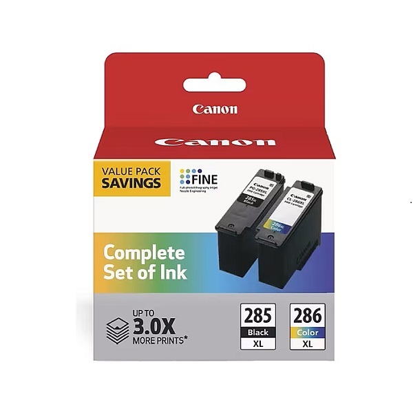 Canon (PG-285/CL-286) PIXMA TR7820, TS7720 High Yield Black/Trui-Color Value Pack (2 Pack)