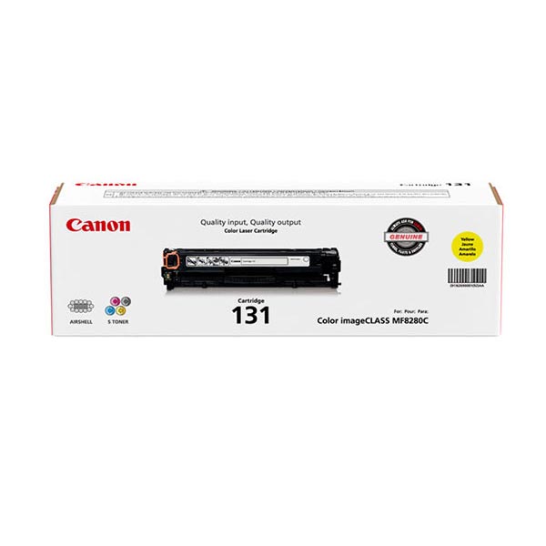 Canon (CRG-131Y) Color imageCLASS LBP7110Cw, MF624Cw, MF628Cw, MF8280Cw Yellow Toner Cartridge (1,500 Yield)