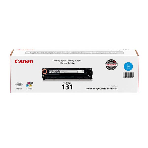 Canon (CRG-131C) Color imageCLASS LBP7110Cw, MF624Cw, MF628Cw, MF8280Cw Cyan Toner Cartridge (1,500 Yield)