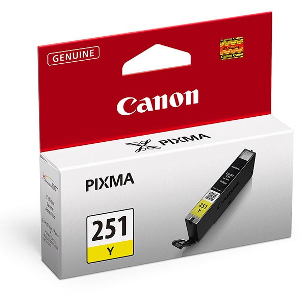 Canon (CLI-251Y) PIXMA iP7220, iP8720, iX6820, iX8720, MG5420, MG5520, MG5620, MG6320, MG6420, MG6620, MG7120, MG7520, MX922 Yellow Ink Tank