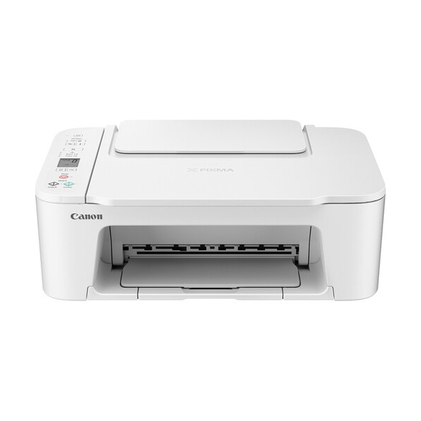 Canon PIXMA TS3720 White Wireless All-In-One Printer (4800 x 1200 dpi) (Tray Holds 60 Plain Sheets) (4 x 6" Photos in 65 Seconds) (8.5 x 26.6") (LCD Display)