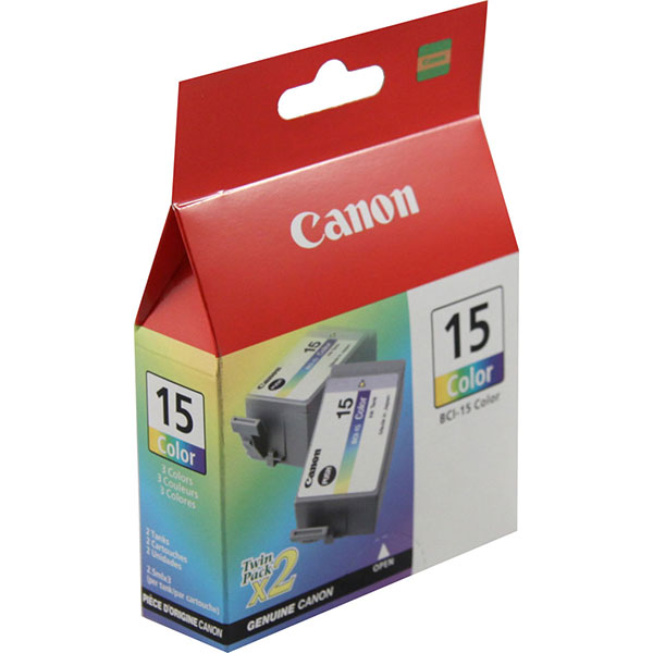 Canon (BCI-15CL) PIXMA i70, i80 Color Ink Tank Twin Pack