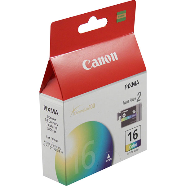 Canon (BCI-16) Selphy DS700, DS810, iP90 Color Ink Tank Twin Pack