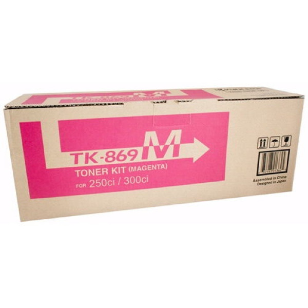 Kyocera (TK-869M) CS-250ci CS-300ci Magenta Toner Cartridge (Includes Waste Toner Container) (12000 Yield)