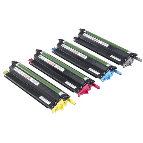 Dell C2660, C2665, C3760, C3765, S3840, S3845 Imaging Drum Kit (Includes 4 Drum Cartridges, 1 Each for C/M/Y/K, Plus Cleaning Wand and Instructions) (OEM# 331-8434) (60,000 Yield)