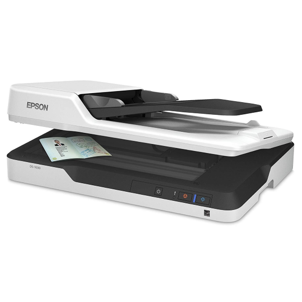 Epson DS-1630 Flatbed Color Document Scanner With ADF (1200 x 1200 dpi) (8.5" x 14") (8 Bit Per Pixel Internal/External) (25 ppm) (Duty 1500) (50 Sheet ADF) (USB)
