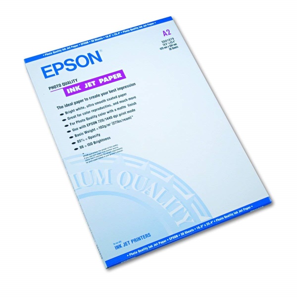 Epson Photo Quality Inkjet Paper A2 (16.5x23.4) 30 sheets
