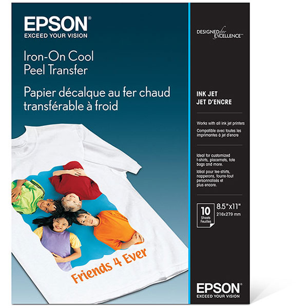Epson Iron-On Transfer Paper (8.5" x 11") (10 Sheets/Pkg)