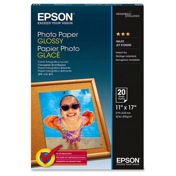 Epson Photo Paper Glossy (11" x 17") (20 Sheets/Pkg)