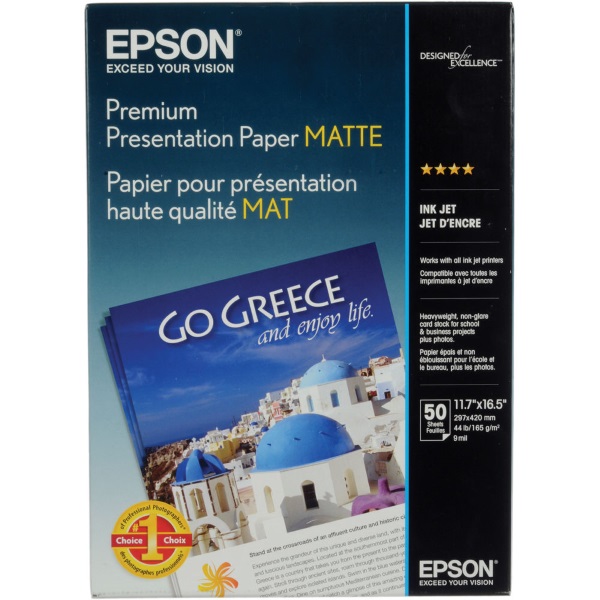 Epson Premium Presentation Paper Matte (11.7" x 16.5") (50 Sheets/Pkg)