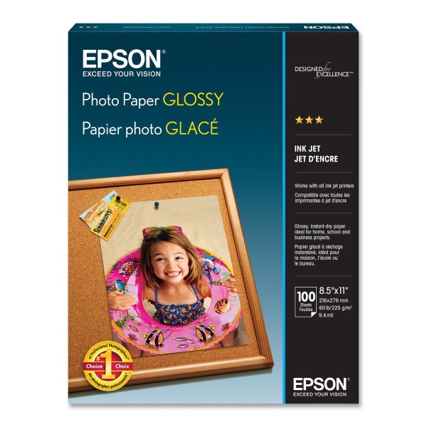 Epson Photo Paper Glossy (8.5" x 11") (100 Sheets/Pkg)